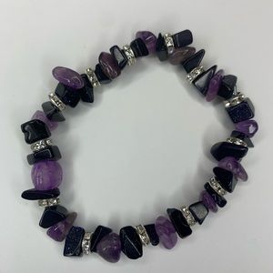 Amethyst & Blue Sandstone Bracelet